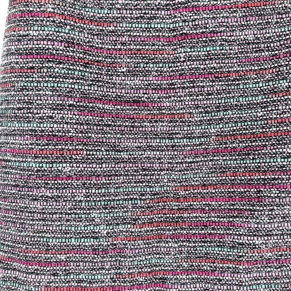 Loft Tweed multicolor mini skirt size 2 petite pink & blue colorful career - Picture 3 of 8
